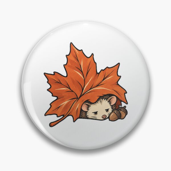 Item preview, Hedgehog Under Oversized Maple Leaf designed and sold by vatsal28.