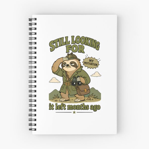 Item preview, Sloth Detective Searching For Motivation designed and sold by ShopCrispCos.