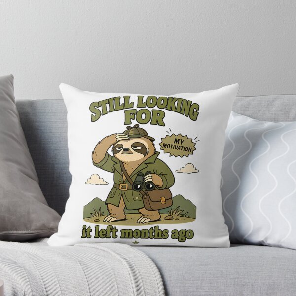 Item preview, Sloth Detective Searching For Motivation designed and sold by ShopCrispCos.