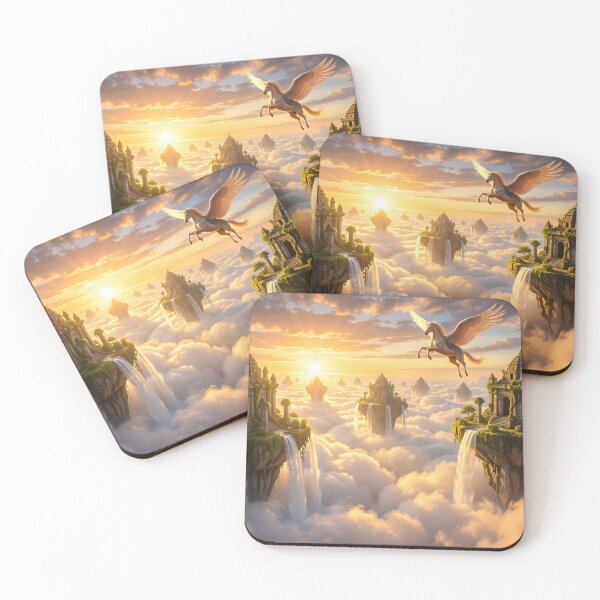 Item preview, A Pegasus Gallops Across the Clouds Through Sky Islands designed and sold by Fanta-sticky.