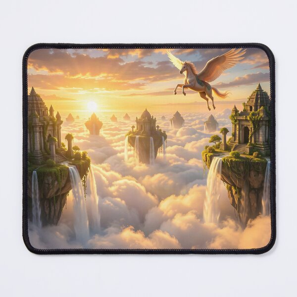 Item preview, A Pegasus Gallops Across the Clouds Through Sky Islands designed and sold by Fanta-sticky.