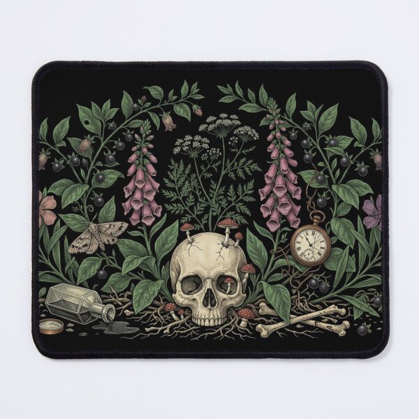 Item preview, Poison Garden Dark Botanical Gothic Deadly Flora Art designed and sold by The Wicked Herbarium.
