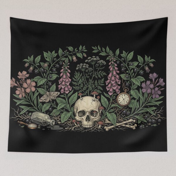 Item preview, Poison Garden Dark Botanical Gothic Deadly Flora Art designed and sold by The Wicked Herbarium.