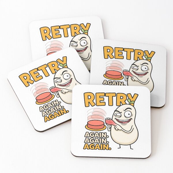 Item preview, Retry Again Again Again Funny Programmer Meme designed and sold by CreativeArtisanPrints Shop.