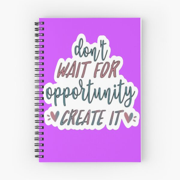 Item preview, Don't Wait For Opportunity Create It Calligraphy Sticker designed and sold by Scro-Ciob-Shop.