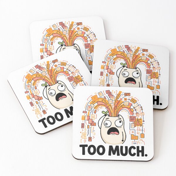 Item preview, Too Much Code Funny Overwhelmed Programmer Meme designed and sold by CreativeArtisanPrints Shop.