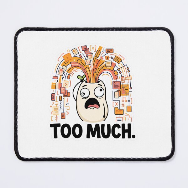 Item preview, Too Much Code Funny Overwhelmed Programmer Meme designed and sold by CreativeArtisanPrints Shop.