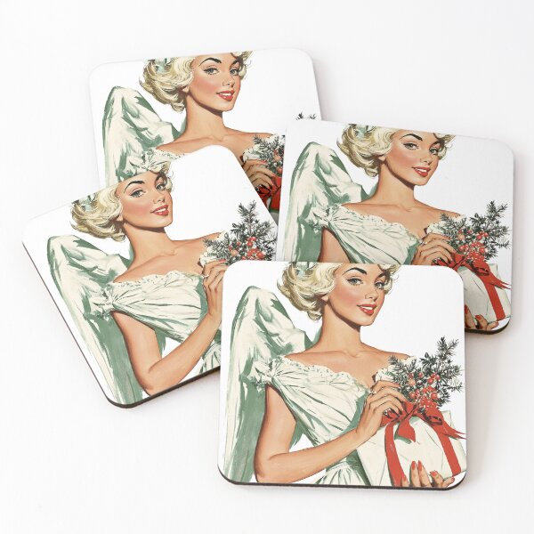 Item preview, Retro Christmas angel card designed and sold by MendaciousMina.
