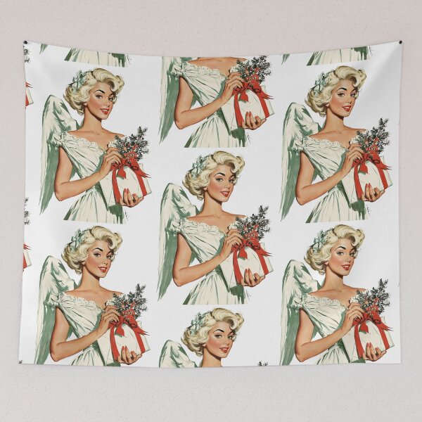 Item preview, Retro Christmas angel card designed and sold by MendaciousMina.