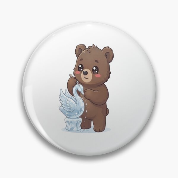 Item preview, Cute Bear Sculpting Ice Swan designed and sold by Ella_Sketch.