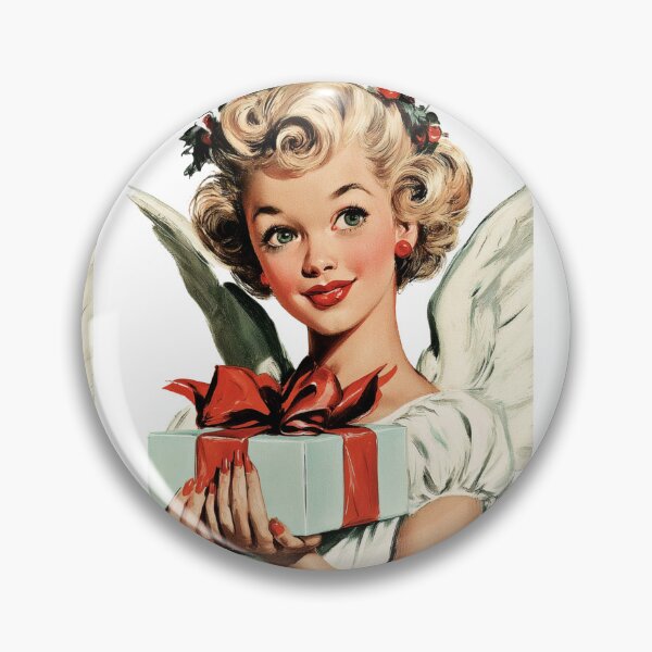 Item preview, Retro Christmas angel card designed and sold by MendaciousMina.