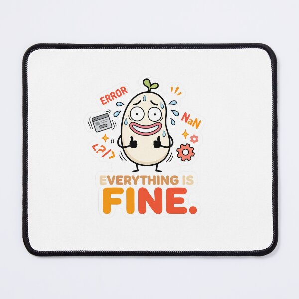 Item preview, Everything Is Fine Funny Programmer Error Meme designed and sold by CreativeArtisanPrints Shop.