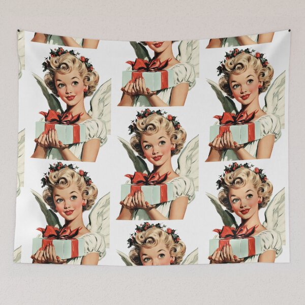 Item preview, Retro Christmas angel card designed and sold by MendaciousMina.