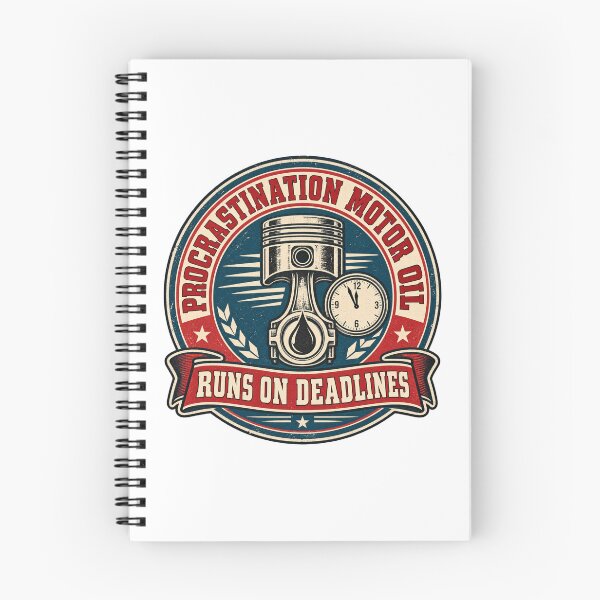 Item preview, Procrastination Motor Oil Parody Logo Tee designed and sold by Inkworksbyshery.