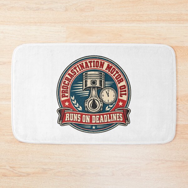 Item preview, Procrastination Motor Oil Parody Logo Tee designed and sold by Inkworksbyshery.