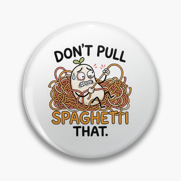 Item preview, Spaghetti Code Dont Pull That Funny Programmer Meme designed and sold by CreativeArtisanPrints Shop.
