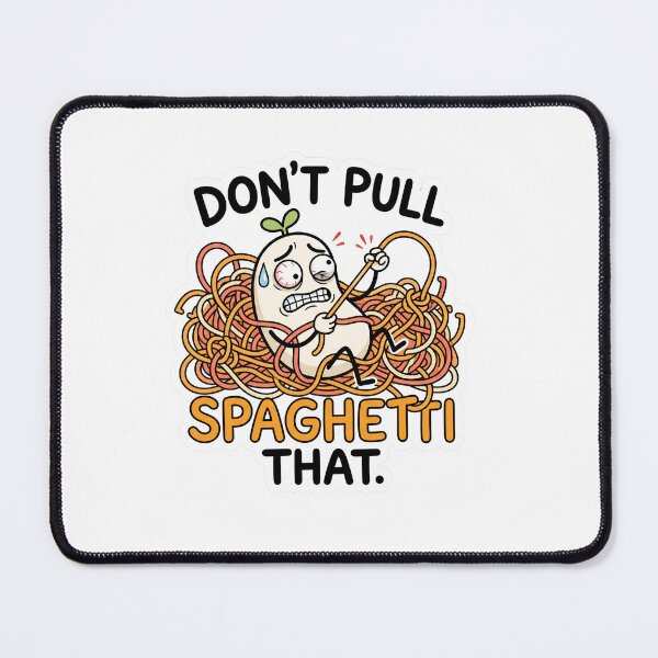 Aperçu de l'œuvre Spaghetti Code Dont Pull That Funny Programmer Meme créée et vendue par CreativeArtisanPrints Shop.