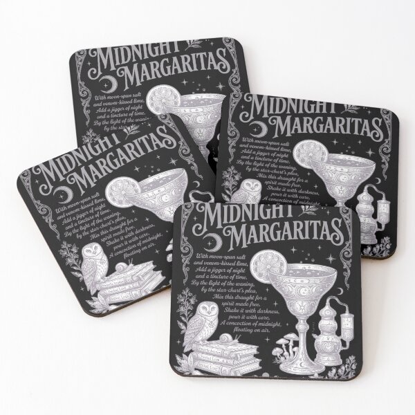 Item preview, Midnight Margaritas T-Shirt, Witchy Aesthetic Celestial Shirt, Magical Botanical Illustration Tee, Dark Academia Spellbook Owl Shirt, Gothic Cocktail Shirt, Mystical Herbology Tee designed and sold by aladden.