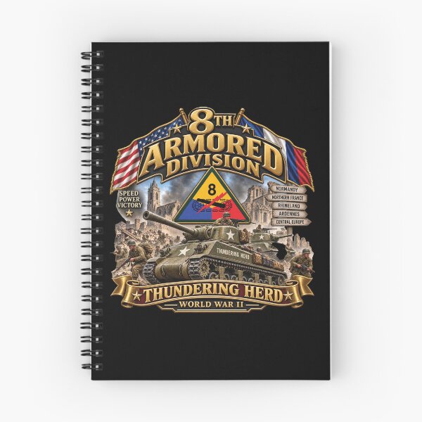 Item preview, 8th Armored Division - Thundering Herd - WWII - 3D - Enhanced designed and sold by Military Insignia Products.