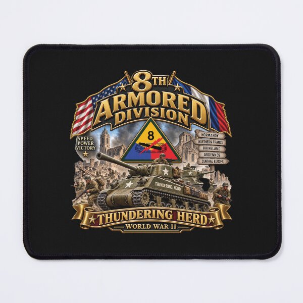 Item preview, 8th Armored Division - Thundering Herd - WWII - 3D - Enhanced designed and sold by Military Insignia Products.