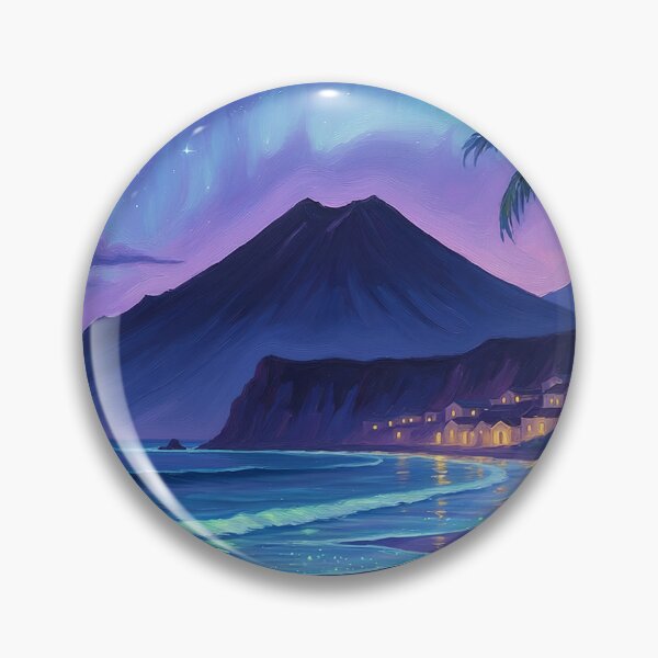 Item preview, Volcanic Bay at Night — Bioluminescent Waves Under the Stars designed and sold by Hawaii26.