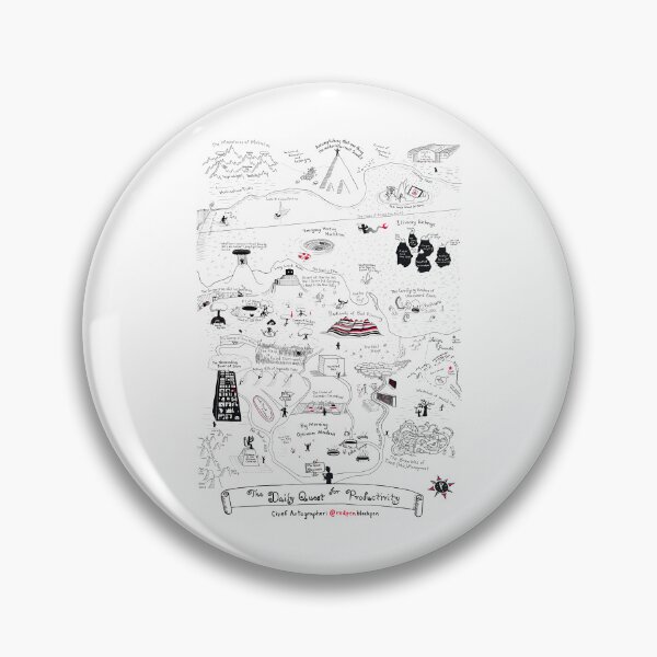 Item preview, The Map Of The Quest For Daily Productivity designed and sold by ShopCrispCos.