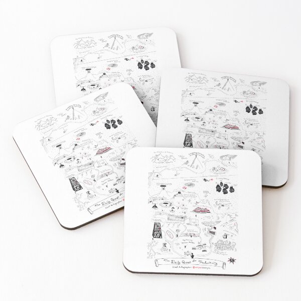 Item preview, The Map Of The Quest For Daily Productivity designed and sold by ShopCrispCos.