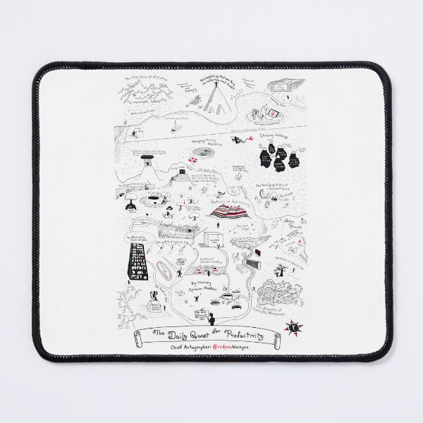 Item preview, The Map Of The Quest For Daily Productivity designed and sold by ShopCrispCos.