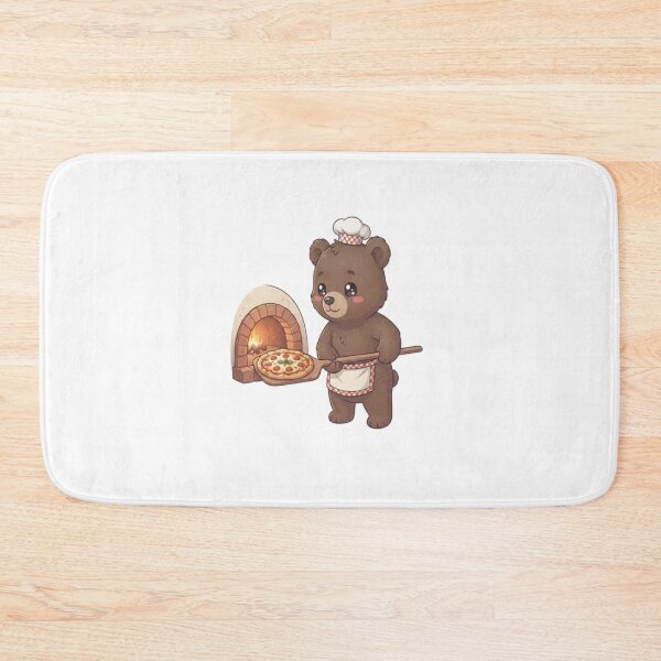 Item preview, Cute Bear Baker Baking Pizza designed and sold by Ella_Sketch.