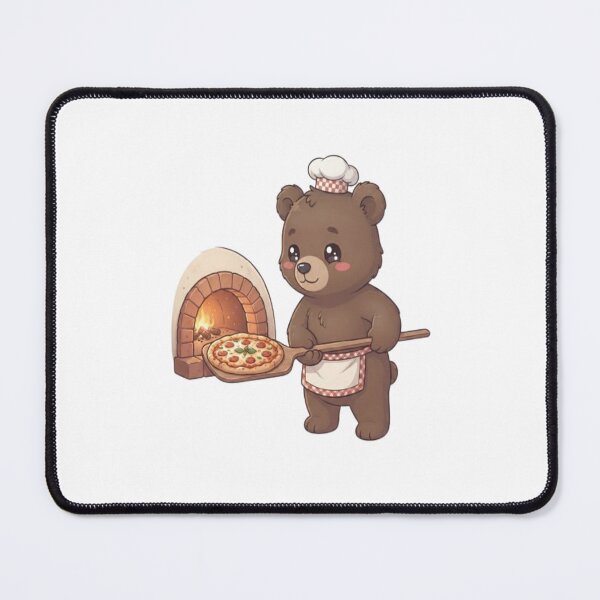 Item preview, Cute Bear Baker Baking Pizza designed and sold by Ella_Sketch.