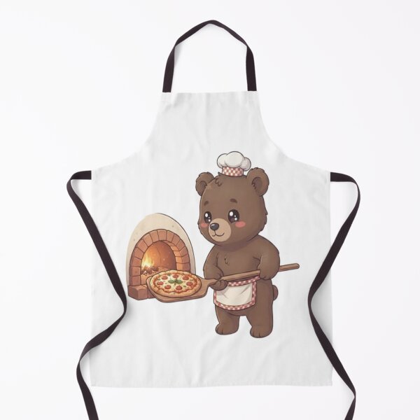 Item preview, Cute Bear Baker Baking Pizza designed and sold by Ella_Sketch.