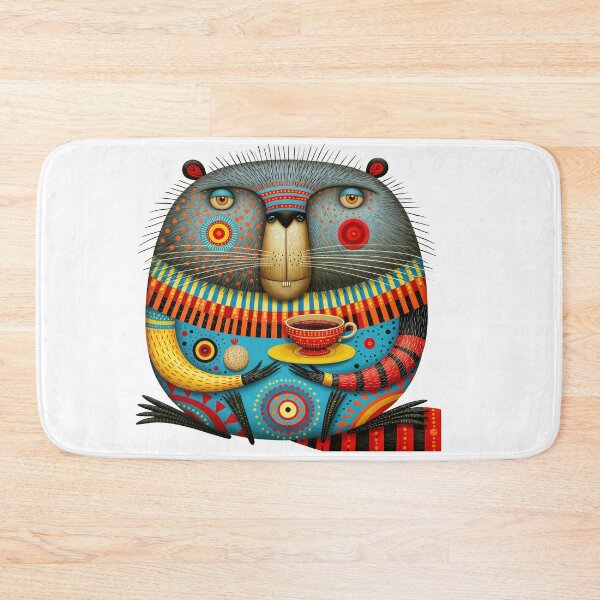 Item preview, T-Shirt - Sticker - Whimsical Beaver Tea Illustration designed and sold by ForeverPrintsOK.