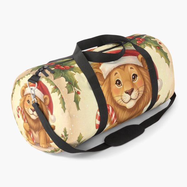 Item preview, Cute Christmas Lion with Santa Hat and Candy Cane designed and sold by Marcu Ioachim.