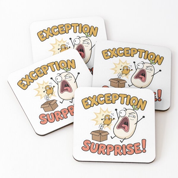 Item preview, Exception Surprise Funny Programmer Coding Meme designed and sold by CreativeArtisanPrints Shop.