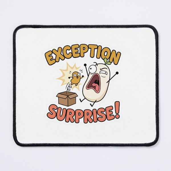 Item preview, Exception Surprise Funny Programmer Coding Meme designed and sold by CreativeArtisanPrints Shop.