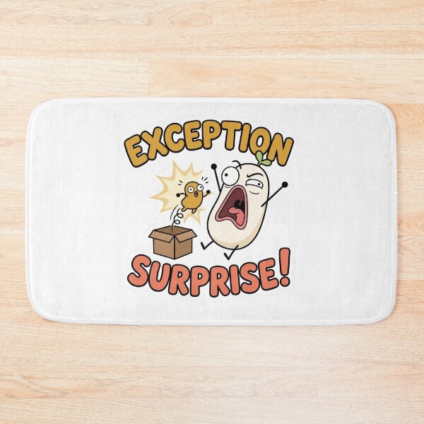Item preview, Exception Surprise Funny Programmer Coding Meme designed and sold by CreativeArtisanPrints Shop.
