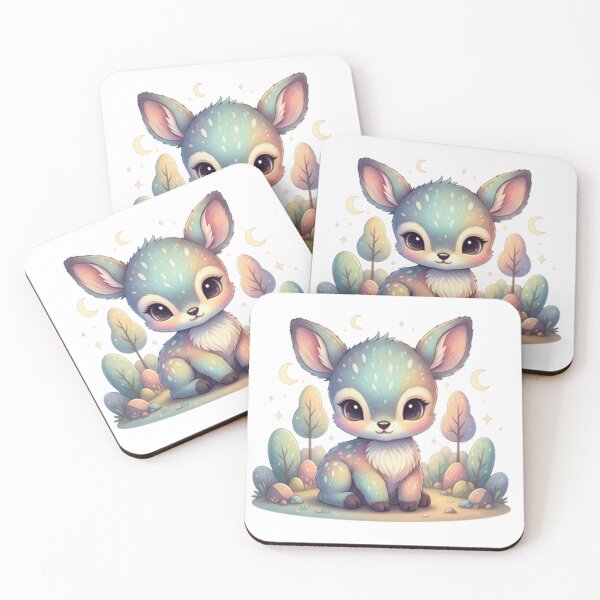 Item preview, Enchanted Forest Deer – Pastel Baby Deer Illustration designed and sold by Herzbaumatelier.