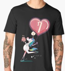 Unicorn 7 year old birthday girl Men's Premium T-Shirt