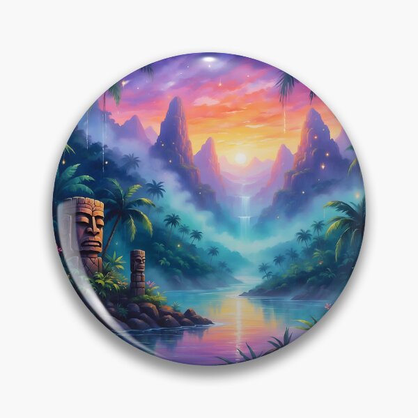 Item preview, Valley — Sacred River under a Flaming Sky designed and sold by Hawaii26.