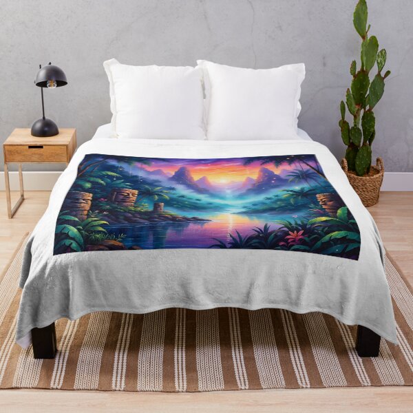 Item preview, Valley — Sacred River under a Flaming Sky designed and sold by Hawaii26.