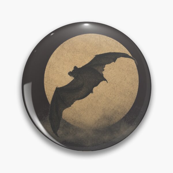Item preview, Night Staff at Work - Bat flying past Moon illustration designed and sold by bloom&trowel.