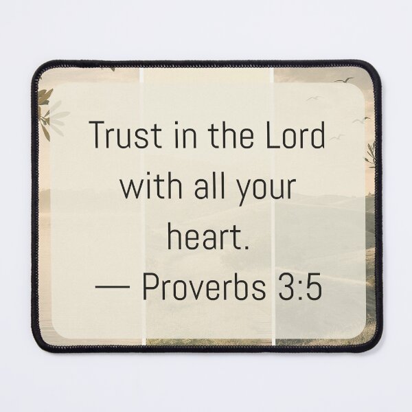 Item preview, Proverbs 3 5 Christian Faith Text Art Art Print designed and sold by Carnival Posters.