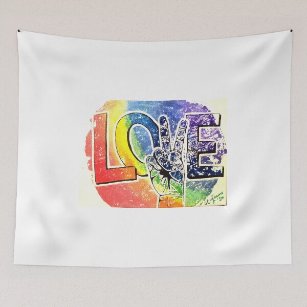 Item preview, Peace, Love, & Pride designed and sold by April Frame Art.