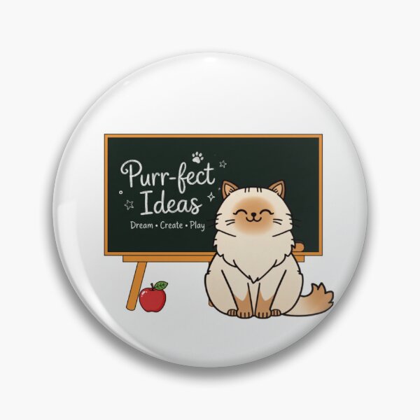 Item preview, Ragdoll Cat Classroom Sticker – Minimalist Teacher Cat with Chalkboard & Apple designed and sold by NKWealthDesign.