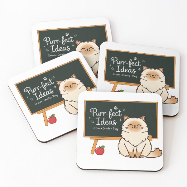 Item preview, Ragdoll Cat Classroom Sticker – Minimalist Teacher Cat with Chalkboard & Apple designed and sold by NKWealthDesign.
