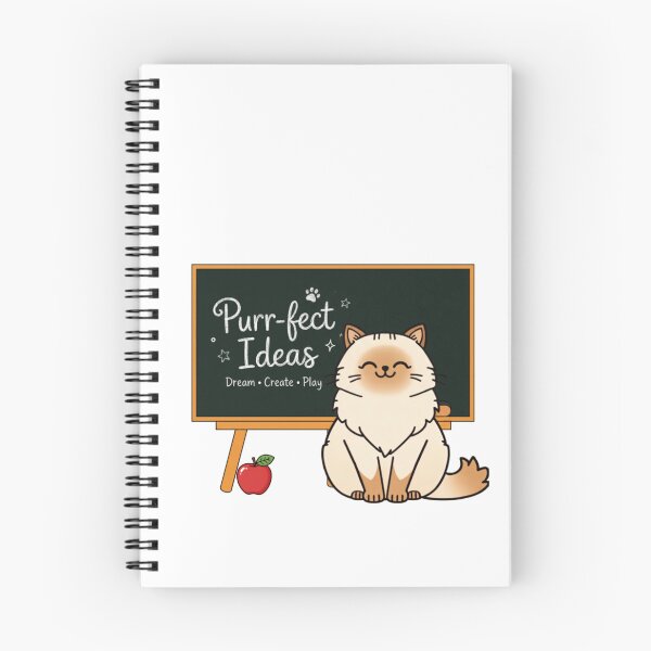 Item preview, Ragdoll Cat Classroom Sticker – Minimalist Teacher Cat with Chalkboard & Apple designed and sold by NKWealthDesign.
