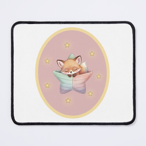 Item preview, Sleepy Star Fox – Pastel Baby Fox Illustration designed and sold by Herzbaumatelier.