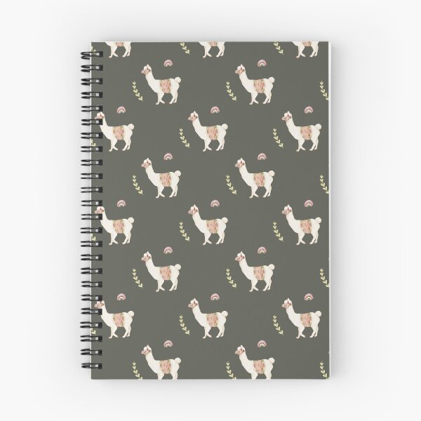 Item preview, Sweet Watercolor Llama with Pastel Rainbow Dark Olive Pattern designed and sold by svitlaarty.