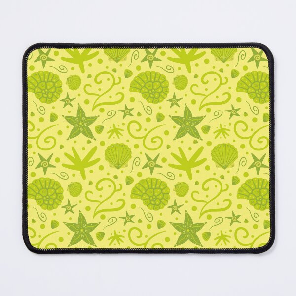 Item preview, Green Seashells and Stars Pattern designed and sold by miawgigi.