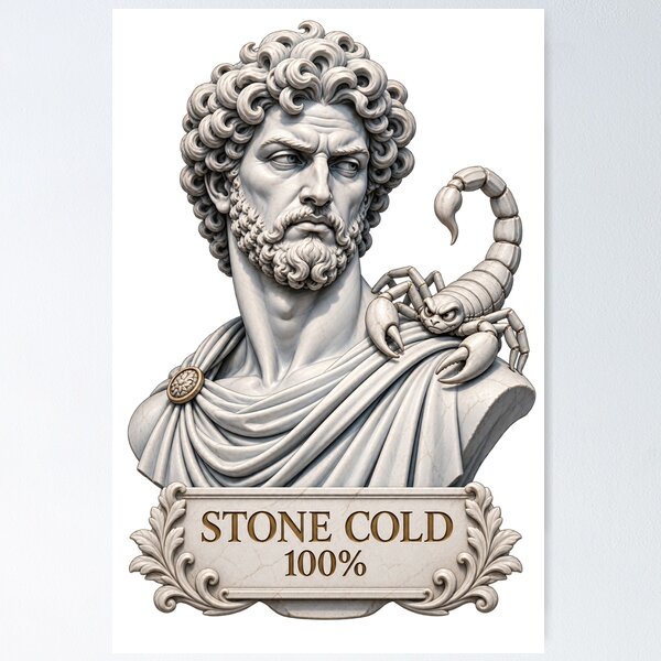 Aperçu de l'œuvre Stone Cold 100% — Statue classique en marbre créée et vendue par flashARTstudio.